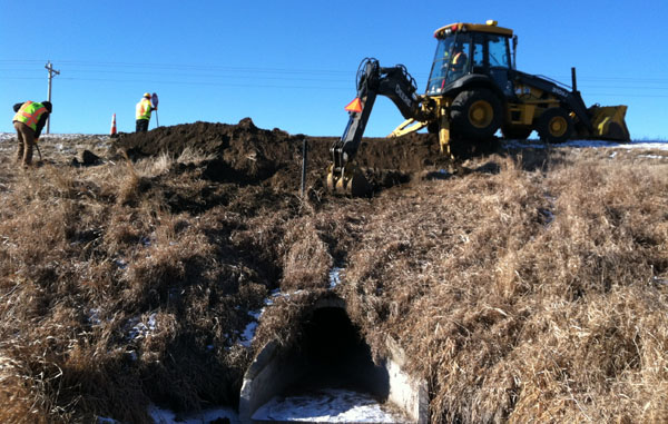 Crews repair culvert